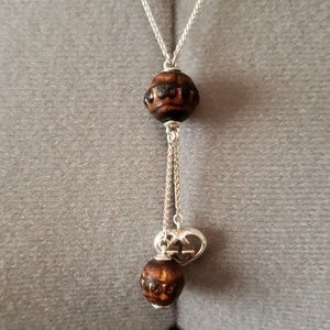 Gucci Sterling Silver Bamboo Necklace